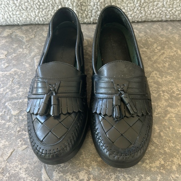 Giorgio‎ Brutini Le Glove Black Leather Tassel Loafers Men's - Picture 1 of 11